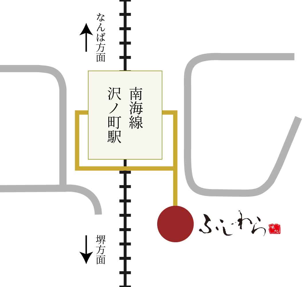 電車でお越しの方用の地図